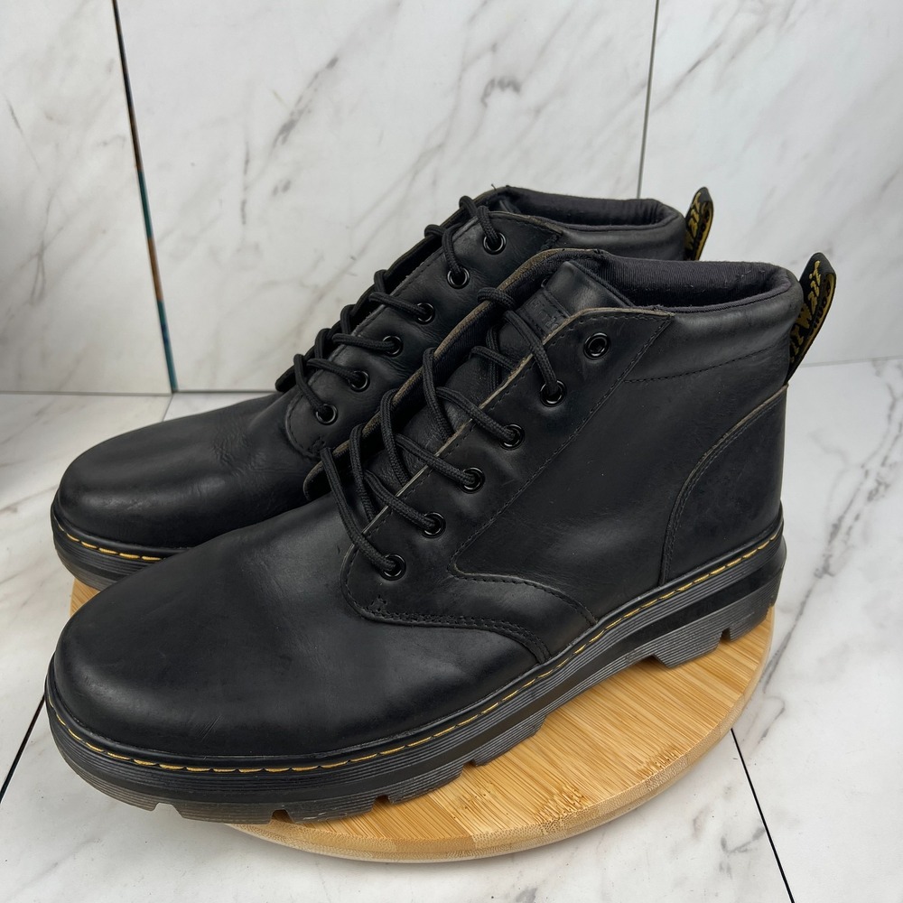 Dr. Doc Martens Bonny Mens Size 13 Black Leather Soft Toe Work Chukka Boots - Picture 2 of 11